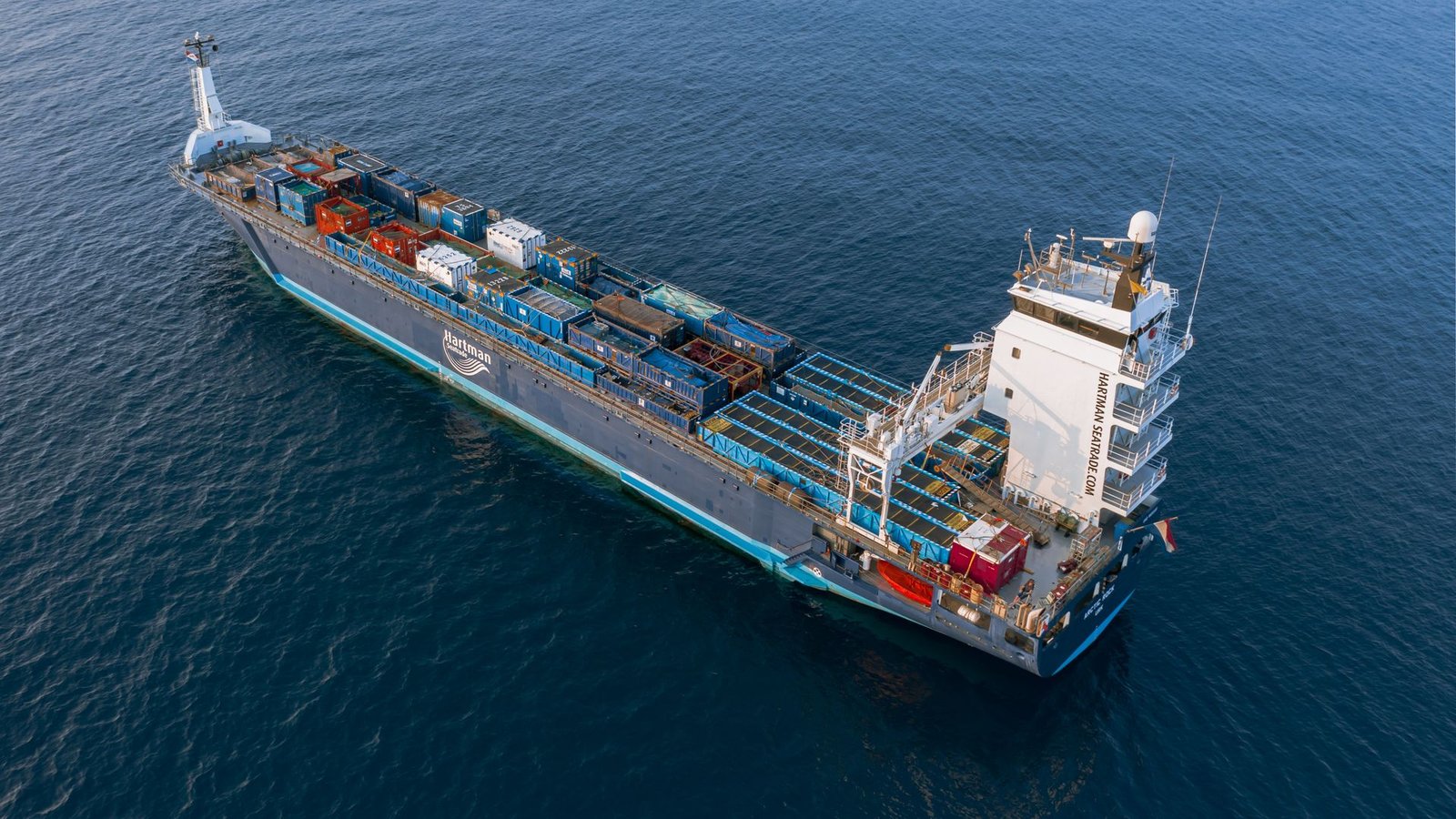 Container ship at sea