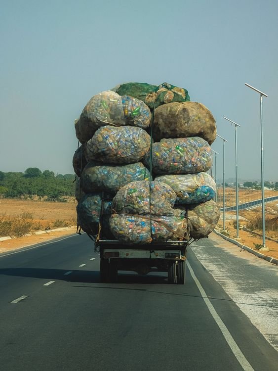 Delivery truck on the road